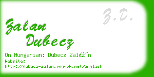 zalan dubecz business card
